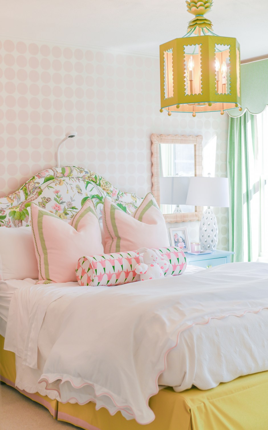 pink and green girls room
